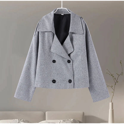 Manteau court en laine