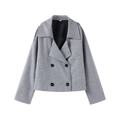 Manteau court en laine